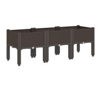 vidaXL Jardinière avec Pieds Marron 120x40x42 cm PP