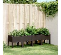 Vidaxl Jardinière Avec Pieds Marron 160x40x42 Cm Pp