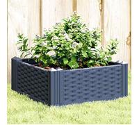 vidaXL Jardinière avec piquets 368004 – Bac à fleurs pot à plantes Jardin/Patio Bleu gris