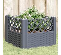 Vidaxl Jardinière Avec Piquets Gris 43,5x43,5x43,5 Cm Pp