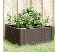 vidaXL Jardinière avec piquets marron 42,5x42,5x28,5 cm PP368001 G
