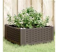 Vidaxl Jardinière Avec Piquets Marron 42,5x42,5x28,5 Cm Pp