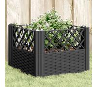 Vidaxl Jardinière Avec Piquets Noir 43,5x43,5x43,5 Cm Pp