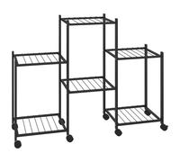 Vidaxl Jardinière Avec Roues 83x25x63,5 Cm Noir Fer Noir