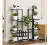 vidaXL Jardinière 343121 avec roues 94,5 x 24,5 x 91,5 cm Fer Noir