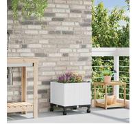 vidaXL Jardinière avec Roues Blanc 40 x 40 x 48 cm PP 3422913
