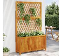 Vidaxl Jardinière Avec Treillis 100x32x165 Cm Bois Massif D'acacia