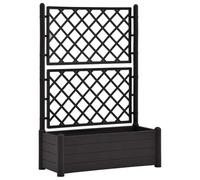 vidaXL Jardinière surélevée avec treillis 100x43x142 cm PP Anthracite