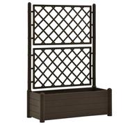 vidaXL Jardinière avec treillis 100x43x142 cm PP Moka