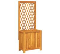 Vidaxl Jardinière Avec Treillis 55x29,5x132 Cm Bois Massif D'acacia