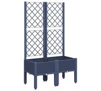 Vidaxl Jardinière Avec Treillis Gris 80x40x142 Cm Pp