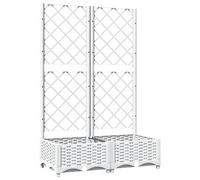 Vidaxl Jardinière Avec Treillis Blanc 80x40x121,5 Cm Pp