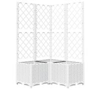 Vidaxl Jardinière Avec Treillis Blanc 80x80x136 Cm Pp