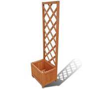 vidaXL Jardinière rectangulaire en bois 40 x 30 x 135 cm avec treillis intégré
