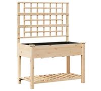 Vidaxl Jardinière Avec Treillis Et Étagère 115x59x152 Cm En Bois Massif De Sapin