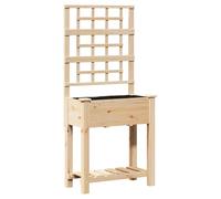 vidaXL Jardinière avec Treillis et étagère 71x37x152 cm en Bois Massif de Sapin