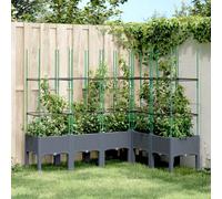 Vidaxl Jardinière Avec Treillis Gris 160x120x142,5 Cm Pp