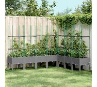 Vidaxl Jardinière Avec Treillis Gris Clair 200x160x142,5 Cm Pp