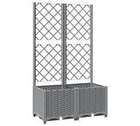 Vidaxl Jardinière Avec Treillis Gris Clair 80x40x136 Cm Pp
