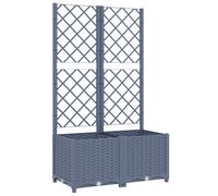 Vidaxl Jardinière Avec Treillis Gris Foncé 80x40x136 Cm Pp Gris