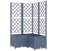 Vidaxl Jardinière Avec Treillis Gris Foncé 80x80x136 Cm Pp Gris