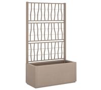 vidaXL Jardinière avec Treillis, Lit Surélevé, Bac à Fleurs, Pot de Plantes, Boîte à Fleurs Jardin Patio Terrasse Extérieur, 368781