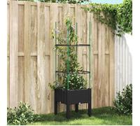 vidaXL Jardinière avec Treillis, Lit Surélevé, Bac à Fleurs, Pot de Plantes, Boîte à Fleurs Jardin Patio Terrasse Extérieur, 367948