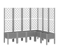 Vidaxl Jardinière Avec Treillis Gris Clair 160x120x142 Cm Pp