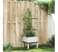 vidaXL Plantenbak met latwerk 40x40x142,5 cm polypropeen wit367949 G