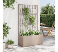 vidaXL Jardinière avec Treillis, Lit Surélevé, Bac à Fleurs, Pot de Plantes, Boîte à Fleurs Jardin Patio Terrasse Extérieur, 368781