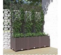 Vidaxl Jardini¿¿Re Avec Treillis Marron 120x40x136 Cm Pp Marron
