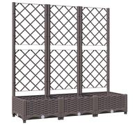 Vidaxl Jardinière Avec Treillis Marron 120x40x121,5 Cm Pp Marron