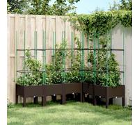 Vidaxl Jardinière Avec Treillis Marron 160x120x142,5 Cm Pp