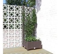 vidaXL Jardinière avec treillis Marron 40x40x121,5 cm PP Marron G