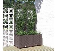 vidaXL Jardinière avec treillis Marron 80x40x136 cm PP Marron G