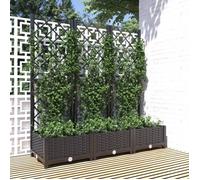 vidaXL Jardinière avec treillis Noir 120x40x121,5 cm PP