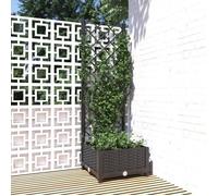 vidaXL Jardinière avec treillis Noir 40x40x121,5 cm PP