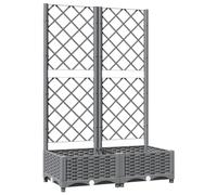 Jardinière avec treillis Gris clair 80x40x121,5 cm PP gris clair G