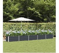 VIDAXL Jardinière bac à fleurs acier galvanisé Anthracite 480 x 50 x 45 cm