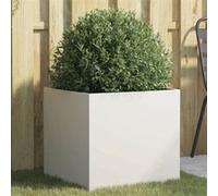 Jardinière, Bac à Fleurs, Pot de Plantes, Boîte à Fleurs, Jardinière Surélevée de Jardin Patio Terrasse, Blanc 841561