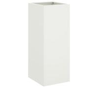 vidaXL Jardinière surélevée Bac à fleurs 32x29x75 cm Acier laminé à froid Blanc