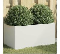 Vidaxl Jardinière Blanc 62x30x29 Cm Acier Laminé À Froid