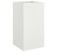 vidaXL Jardinière surélevée – Bac à fleurs en acier 42x38x75 cm Blanc