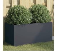 Vidaxl Jardinière Anthracite 62x30x29 Cm Acier Laminé À Froid