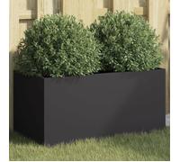 vidaXL Jardinière, Bac à Fleurs, Pot de Plantes, Boîte à Fleurs, Jardinière Surélevée de Jardin Patio Terrasse, Noir 841589
