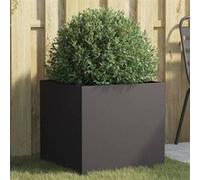 vidaXL Jardinière surélevée – Bac à fleurs en acier Noir 49x47x46 cm