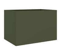 Vidaxl Jardinière Vert Olive 62x40x39 Cm Acier Laminé À Froid