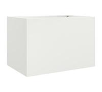 Vidaxl Jardinière Blanc 62x47x46 Cm Acier Laminé À Froid