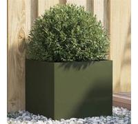 vidaXL Jardinière surélevée 42x40x39 cm acier laminé à froid vert olive
