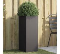 vidaXL Jardinière, Bac à Fleurs, Pot de Plantes, Boîte à Fleurs, Jardinière Surélevée de Jardin Patio Terrasse, Noir 841571